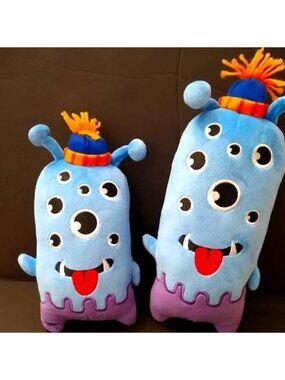 Blue Plush Monsters Squishy Soft Stuffed Animals Kids Toy Gift NWOT
